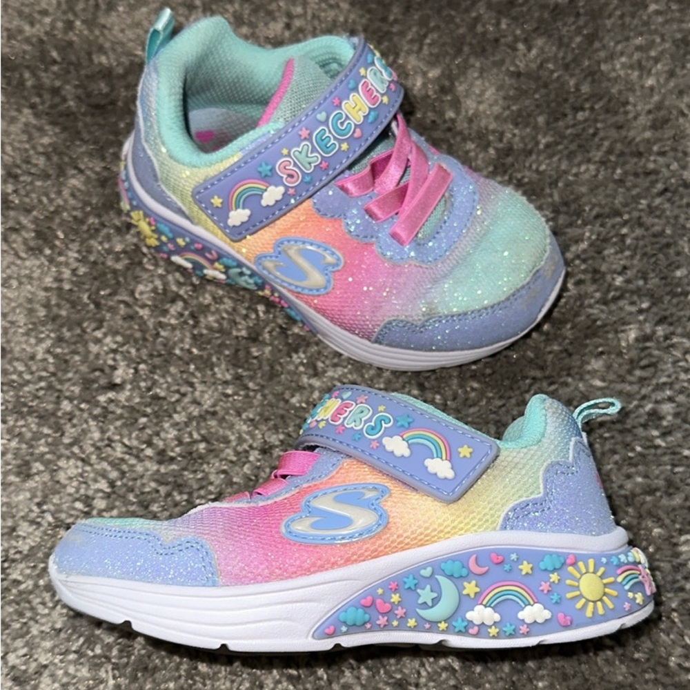 Skechers toddler girl light up sneakers